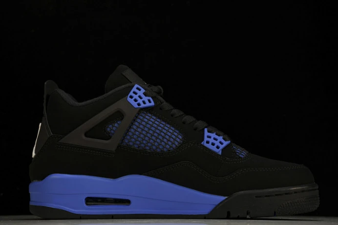Trendy Jordan 4 Retro Black Game Royal CT8527- 986