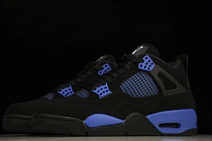 Trendy Jordan 4 Retro Black Game Royal CT8527- 986