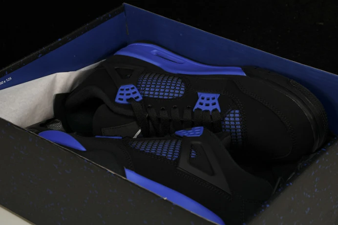 Trendy Jordan 4 Retro Black Game Royal CT8527- 986