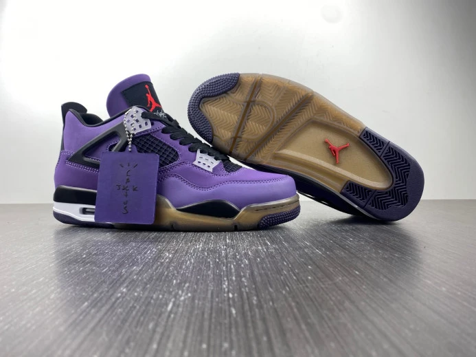 Trendy Jordan 4 Retro Travis Scott Purple (Friends and Family) 766296 LN 996