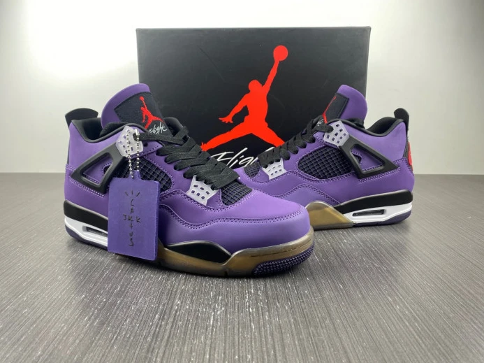 Trendy Jordan 4 Retro Travis Scott Purple (Friends and Family) 766296 LN 996