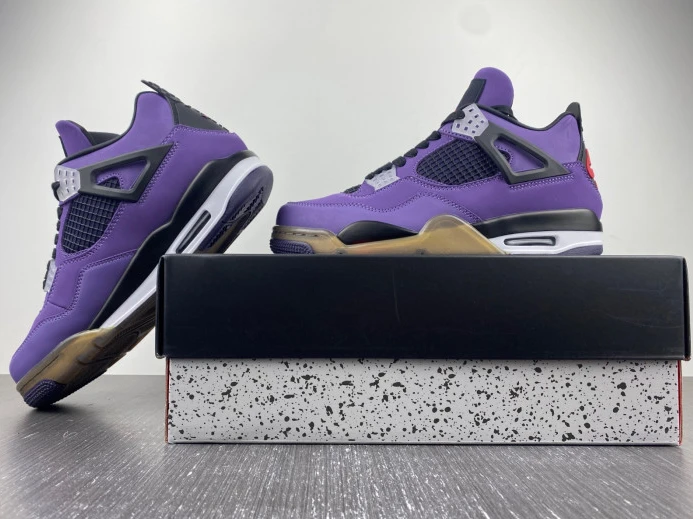 Trendy Jordan 4 Retro Travis Scott Purple (Friends and Family) 766296 LN 996