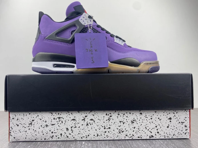 Trendy Jordan 4 Retro Travis Scott Purple (Friends and Family) 766296 LN 996