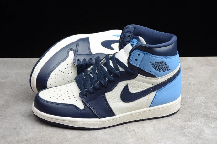 Trendy air jordan 1 obsidian university blue 555088- 1283