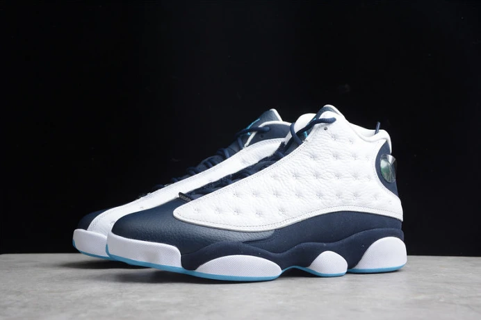Trendy air jordan 13 “dark powder blue ” 414571- 1432