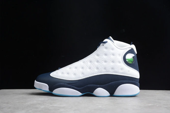Trendy air jordan 13 “dark powder blue ” 414571- 1432