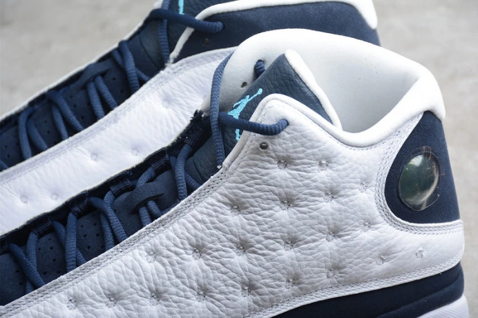 Trendy air jordan 13 “dark powder blue ” 414571- 1432