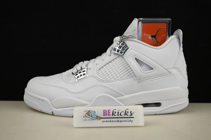 Trendy air jordan 4 retro “pure money” white 308497- 1166