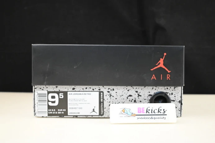 Trendy air jordan 4 retro “pure money” white 308497- 1166