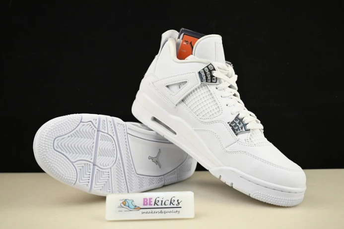 Trendy air jordan 4 retro “pure money” white 308497- 1166