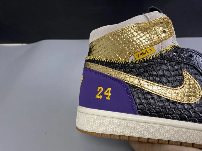 Trendy kobe bryant x air jordan 1 high og black-purple 555088- 1231