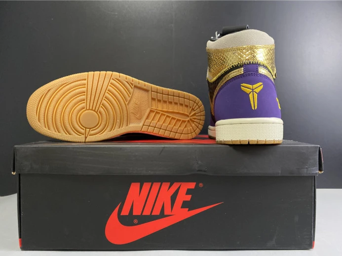Trendy kobe bryant x air jordan 1 high og black-purple 555088- 1231