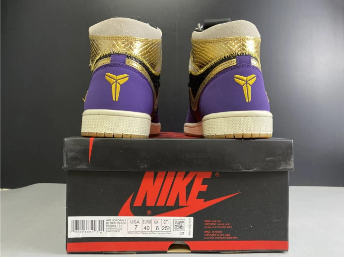 Trendy kobe bryant x air jordan 1 high og black-purple 555088- 1231