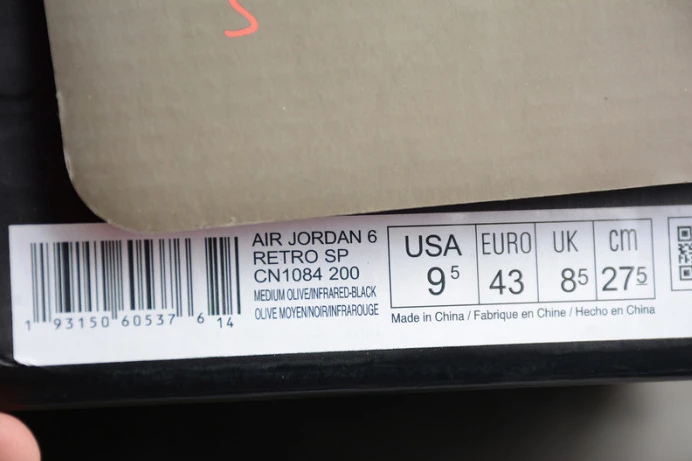 Trendy travis scott air jordan 6 medium olive cactus jack cn1084- 1206