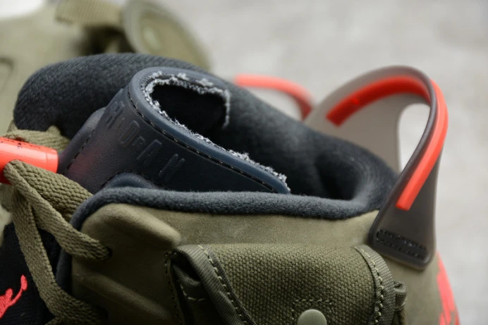 Trendy travis scott air jordan 6 medium olive cactus jack cn1084- 1206