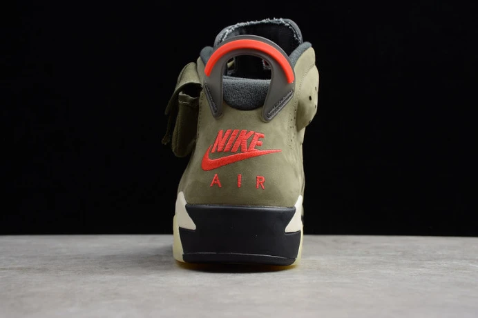 Trendy travis scott air jordan 6 medium olive cactus jack cn1084- 1206