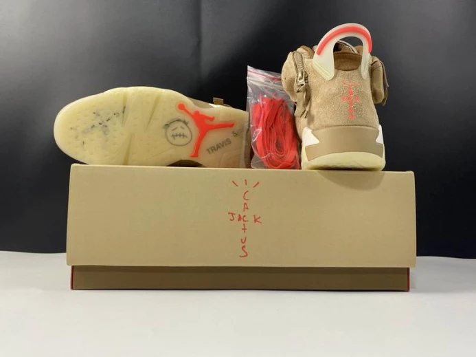 UrbanStyle Air Jordan 6 Retro Travis Scott British Khaki DH0690- 599
