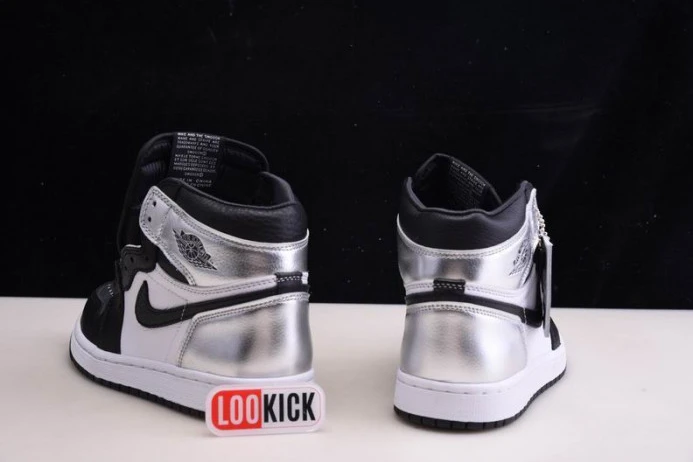 WellDesigned AIR JORDAN 1 HIGH OG WMNS SILVER TOE CD0461- 835