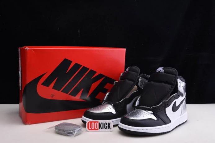 WellDesigned AIR JORDAN 1 HIGH OG WMNS SILVER TOE CD0461- 835
