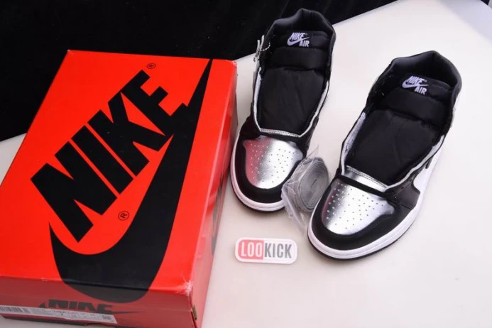 WellDesigned AIR JORDAN 1 HIGH OG WMNS SILVER TOE CD0461- 835