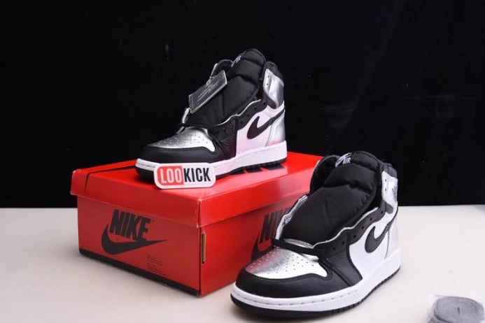 WellDesigned AIR JORDAN 1 HIGH OG WMNS SILVER TOE CD0461- 835