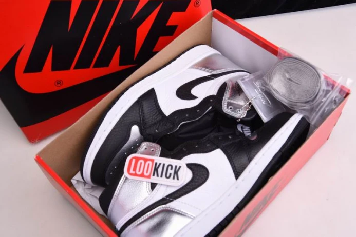 WellDesigned AIR JORDAN 1 HIGH OG WMNS SILVER TOE CD0461- 835