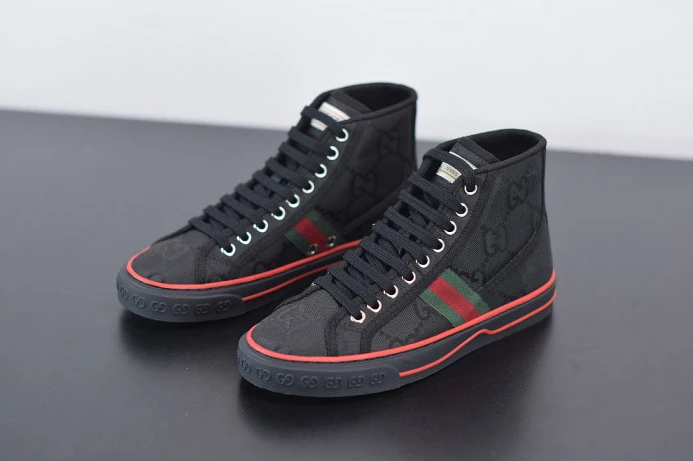WellDesigned GUCC Tennis 1977 Print Sneaker BLACK 553385 DOPEO 2912