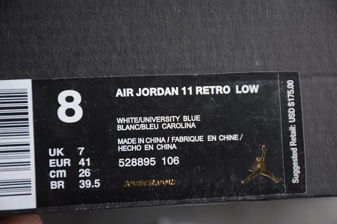 WellDesigned air jordan 11 retro low university blue 528895- 1792