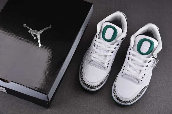 WellDesigned air jordan 3 retro oregon ducks pit crew white 1796
