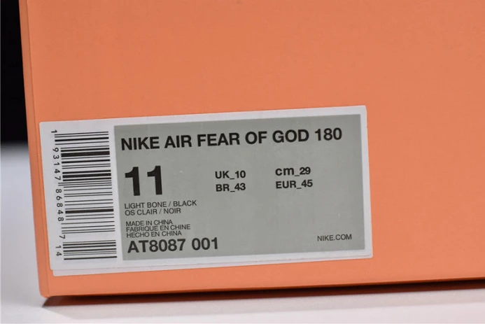 WellDesigned nike air fear of god raid light bone at8087- 3243
