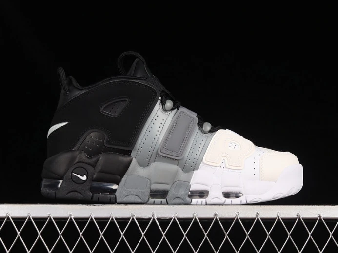 WellDesigned nike air more uptempo “tri-color” black-grey-white 921948- 3373