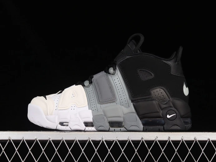 WellDesigned nike air more uptempo “tri-color” black-grey-white 921948- 3373