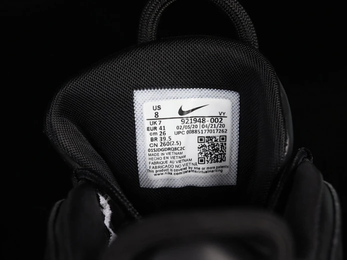 WellDesigned nike air more uptempo “tri-color” black-grey-white 921948- 3373