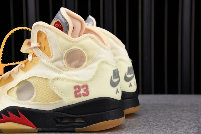 WellDesigned ofw air jordan 5 sail fire red dh8565- 1817