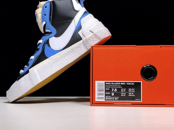 WellDesigned sacai nike blazer mid blue bv0072- 3140