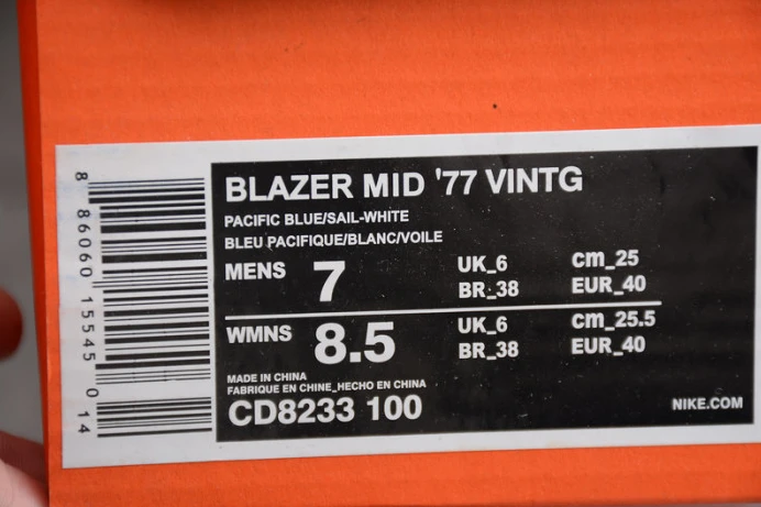 WellDesigned slam jam nike blazer mid class 1977 cd8233- 3127