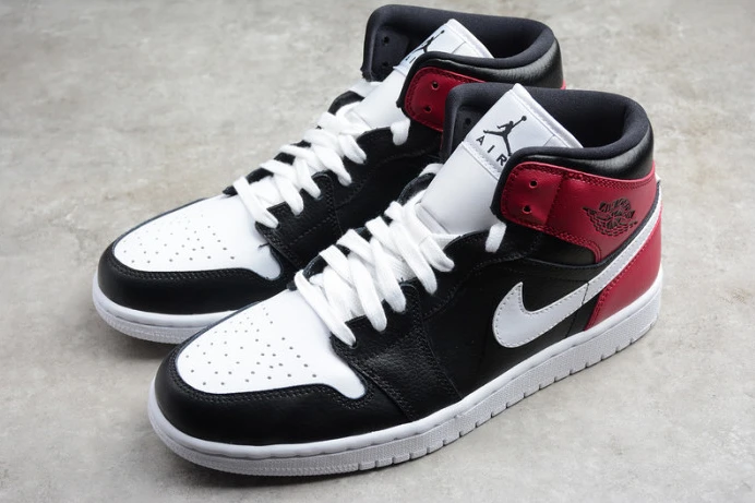 air jordan 1 mid black noble red bq6472- WellDesigned 1254
