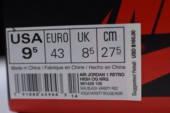 air jordan 1 no ls not for resale varsity red 861428- StreetReady 1306