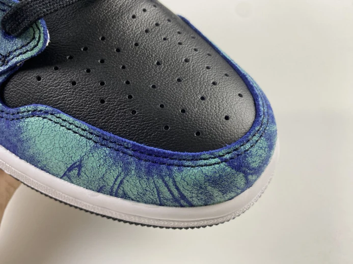 air jordan 1 tie-dye white black aurora green cd0461- Fashionable 1258