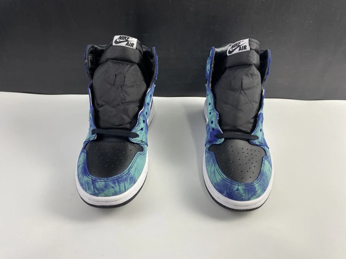 air jordan 1 tie-dye white black aurora green cd0461- Fashionable 1258