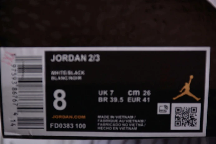air jordan 2 3 “white black” fd0383- AllSeason 1445