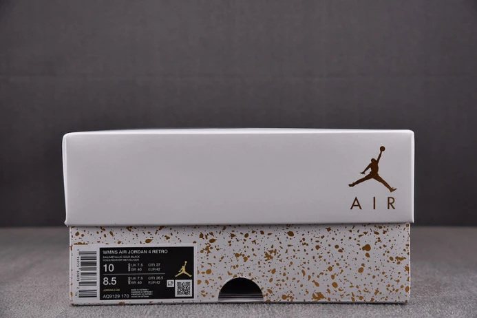 air jordan 4 women''s sail metallic gold black aq9129- DailyWear 1481