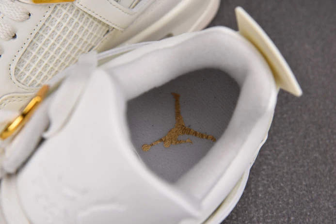 air jordan 4 women''s sail metallic gold black aq9129- DailyWear 1481