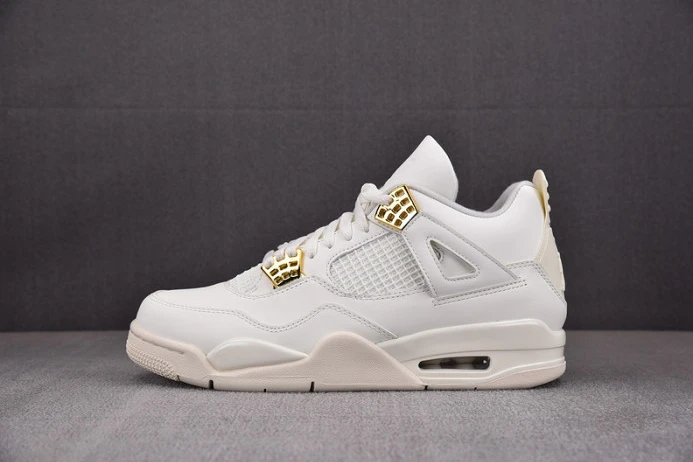 air jordan 4 women''s sail metallic gold black aq9129- DailyWear 1481