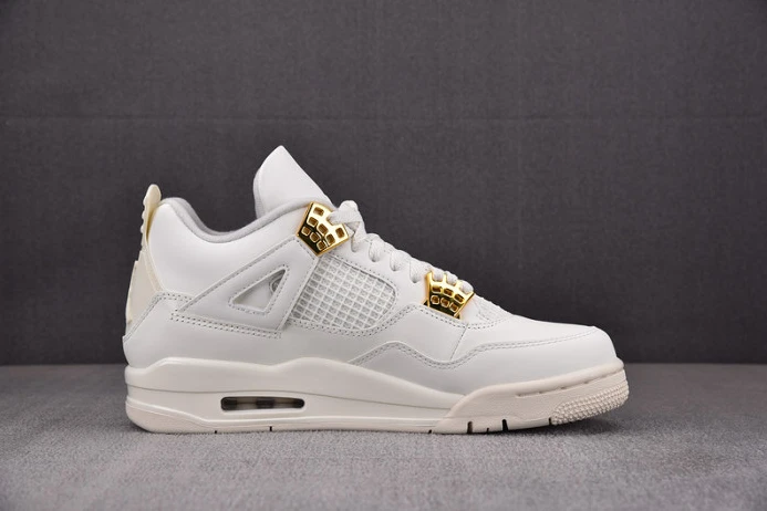 air jordan 4 women''s sail metallic gold black aq9129- DailyWear 1481