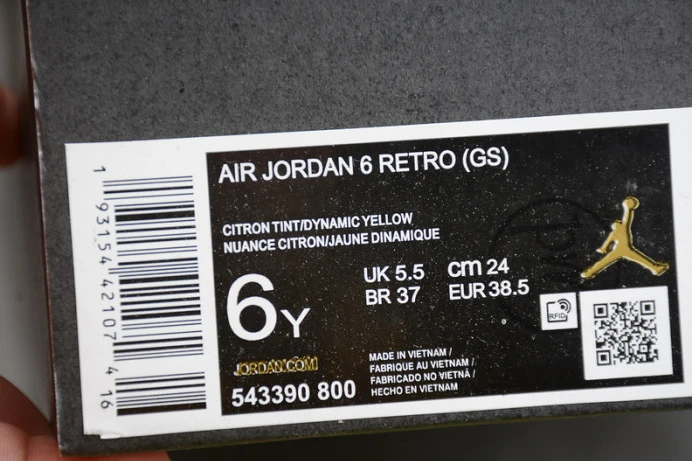 air jordan 6 retro dynamic yellow floral (gs) 543390- Trendy 1187