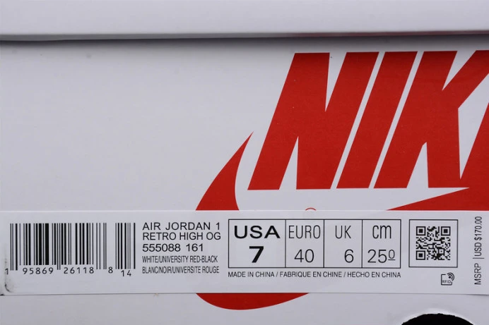jordan 1 retro high og heritage 555088- Trendy 1653