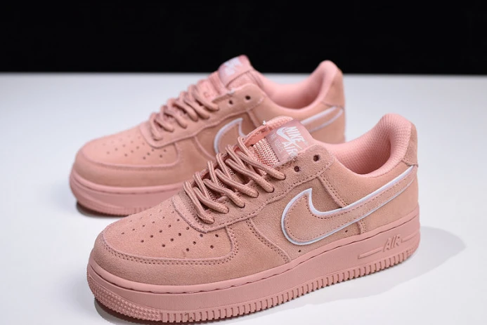 nike air force 1 07 suede women lifestyle shoe pink aa1117- ModernLook 3055
