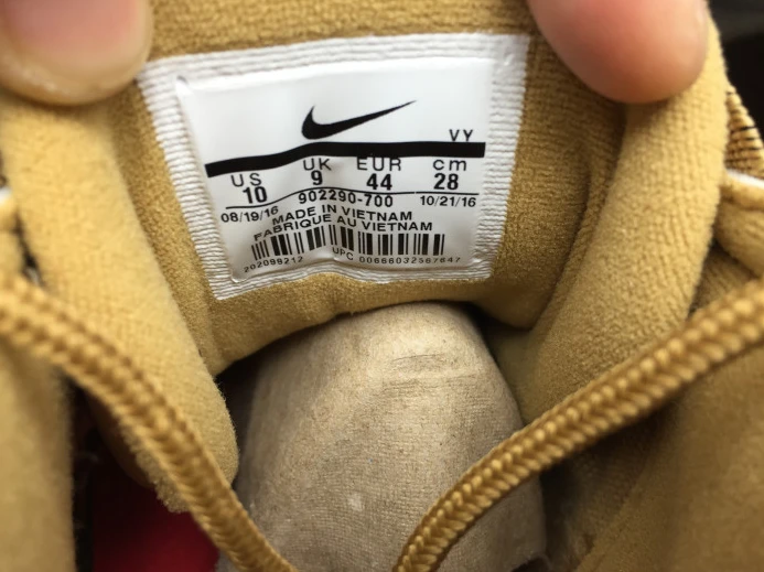 nike air more uptempo "Sup*e" metallic gold white 902290- HighQuality 3160