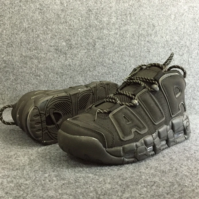 nike air more uptempo triple black 414962- Fashionable 3361